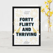 Bonne carte d'anniversaire 40e (Fleur jaune)