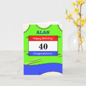 Bonne carte d'anniversaire 40e anniversaire pour u (Fleur jaune)