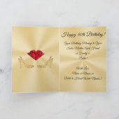 Bonne carte d'anniversaire 40e pour elle en 3 tail (Intérieur)