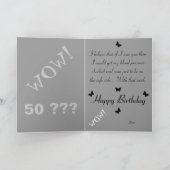 Bonne carte d'anniversaire 50e. (Intérieur)