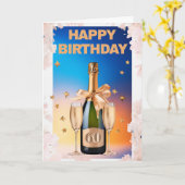 Bonne carte d'anniversaire 60e (Fleur jaune)