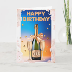 Bonne carte d'anniversaire 60e