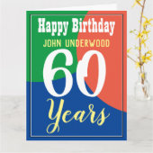 Bonne carte d'anniversaire 60e (Fleur jaune)