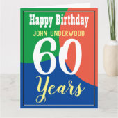 Bonne carte d'anniversaire 60e (Devant)