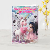 Bonne carte d'anniversaire 6e (Fleur jaune)