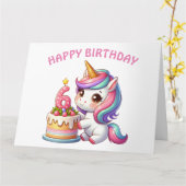 Bonne carte d'anniversaire 6e (Fleur jaune)