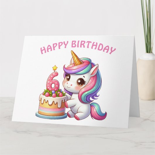 Bonne carte d'anniversaire 6e (Devant)