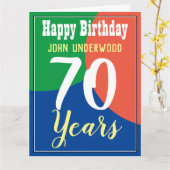 Bonne carte d'anniversaire 70e (Fleur jaune)