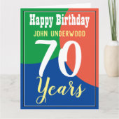 Bonne carte d'anniversaire 70e (Devant)