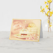 Bonne carte d'anniversaire 70e (Fleur jaune)