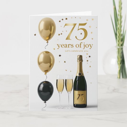 Bonne carte d'anniversaire 75e (Devant)