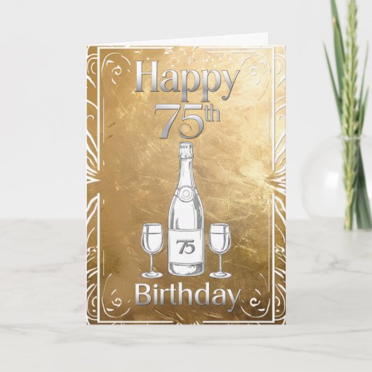Bonne carte d'anniversaire 75e (Devant)