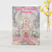 Bonne carte d'anniversaire 7e (Fleur jaune)