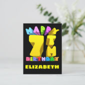 Bonne carte d'anniversaire 7e (Debout devant)