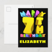 Bonne carte d'anniversaire 7e (Devant / Derrière)