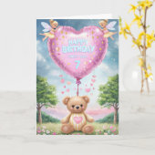 Bonne carte d'anniversaire 7e (Fleur jaune)