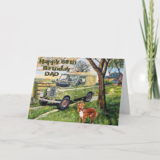 Bonne carte d'anniversaire 80e pour papa (Devant)