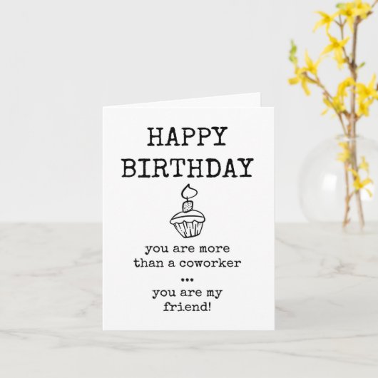 Bonne carte d'anniversaire à collègue (Fleur jaune)