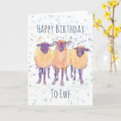 Bonne carte d'anniversaire à l'Ewe (Fleur jaune)