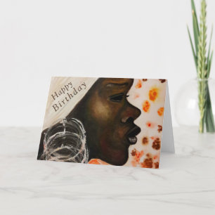 Bonne carte d'anniversaire Africaine Beauté Femme
