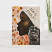 Bonne carte d'anniversaire Africaine fille de beau (Devant)