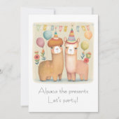 Bonne carte d'anniversaire Alpacas (Devant)