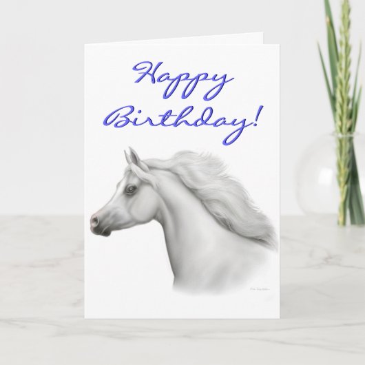 Bonne carte d'anniversaire Arabian Horse (Devant)