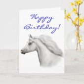 Bonne carte d'anniversaire Arabian Horse (Fleur jaune)