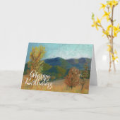 Bonne carte d'anniversaire automne (Fleur jaune)