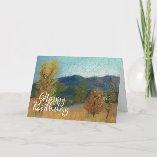 Bonne carte d'anniversaire automne (Devant)