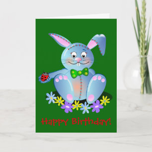Bonne carte d'anniversaire avec Bunny