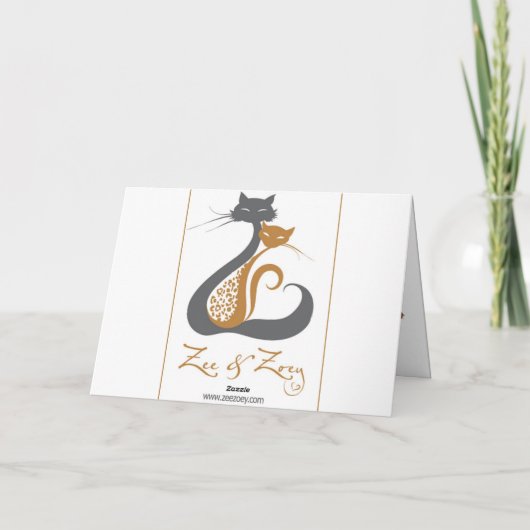Bonne carte d'anniversaire avec chat (Dos)