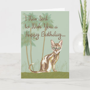Bonne carte d'anniversaire avec chat, humoristique