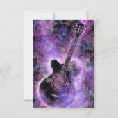 Bonne carte d'anniversaire avec conception de guit (Dos)