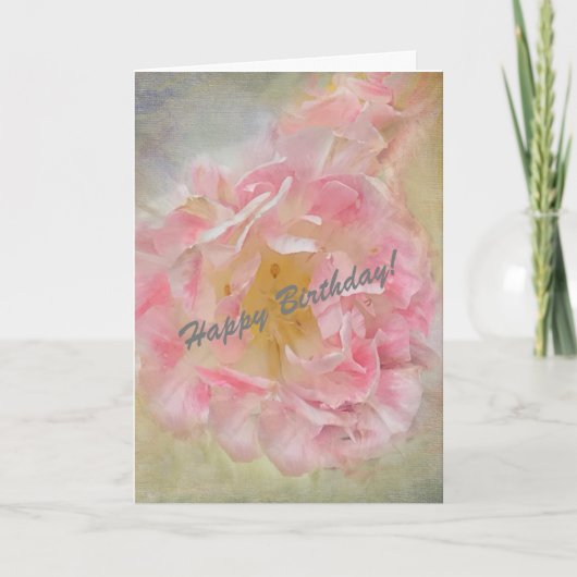 Bonne carte d'anniversaire avec de belles fleurs ( (Devant)