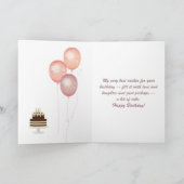 Bonne carte d'anniversaire avec de belles fleurs ( (Intérieur)