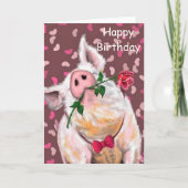 Bonne carte d'anniversaire avec Gentleman Pig Funn (Devant)