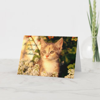 Bonne carte d'anniversaire avec Kitten