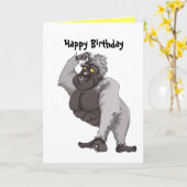Bonne carte d'anniversaire avec la chanson Gorilla (Fleur jaune)