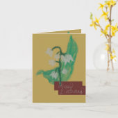 Bonne carte d'anniversaire avec la fleur de mai (Fleur jaune)