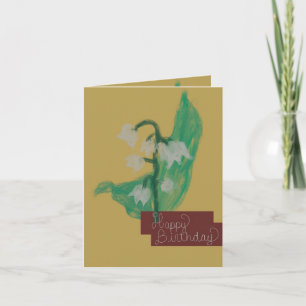 Bonne carte d'anniversaire avec la fleur de mai