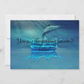 Bonne carte d'anniversaire avec le dauphin mignon  (Dos)