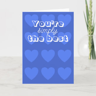 Bonne carte d'anniversaire avec les coeurs bleus p