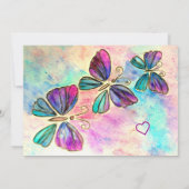 Bonne carte d'anniversaire avec papillons colorés (Dos)