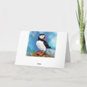 Bonne carte d'anniversaire avec Puffin Bird (Dos)