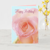 Bonne carte d'anniversaire avec rose (Fleur jaune)