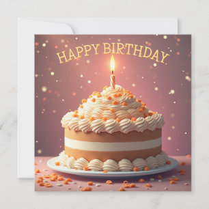 Bonne carte d'anniversaire avec un gâteau v0.2