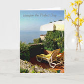 Bonne carte d'anniversaire avec vue pittoresque su (Fleur jaune)