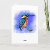 Bonne carte d'anniversaire Belle Kingfisher Bird (Dos)