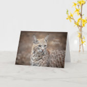 Bonne carte d'anniversaire Bobcat (Fleur jaune)